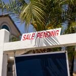A 'sale pending' sign on a property.