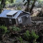 A damaged house is seen near the Guadalupe River in Hunt, Texas, on July 8, 2025, following severe flash flooding over the July 4 holiday weekend. 