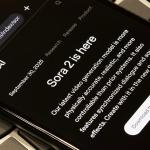 The OpenAI website displaying 'Sora 2 is here'.