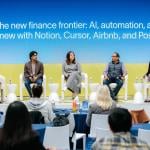 Ramp's Megan Lin Gibbons (L), joined by leading AI companies such as Cursor and Notion and industry leaders including Airbnb and Poshmark at OnRamp San Francisco.