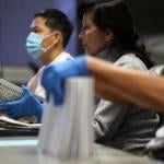 Election workers sorting mail-in ballots at the Santa Clara County registrar of voters office on October 21, 2024 in San Jose, California.