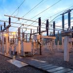 View of an electric substation.