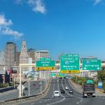 Interstate I-91 in Hartford, Connecticut.