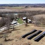 Solar panels at the Wooly Pig Farm Brewery in Fresno, Ohio.