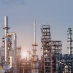 An oil refinery factory.