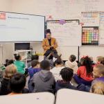 Jacquelyn Anthony teaches second grade students math at Baton Rouge Center for Visual and Performing Arts on December 9, 2025, in Baton Rouge, Louisiana.