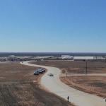 Aerial view of South Texas Family Residential Center in Dilley, Texas.