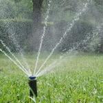 A lawn sprinkler system.