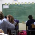 Primary school students during a class at school. 