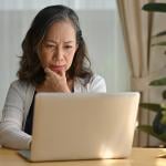 A business person working remotely from home.