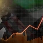 A custom collage showing graphics depicting the US and Iran energy and oil crisis stocks.