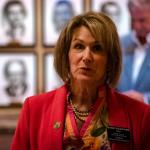 Rep. Barb Wasinger stands April 9, 2026, outside the House chamber.