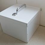 A lockable medicine cabinet for household use.