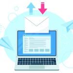 Vector illustration of a business email management system.