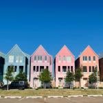 Rainbow Row in Oklahoma City, Oklahoma.