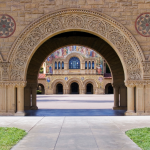 The main quad at Stanford University in California.