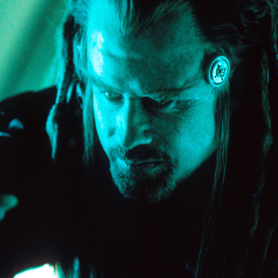 John Travolta in scene from the film 'Battlefield Earth’.