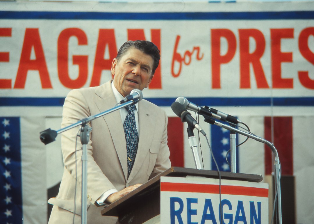 Ronald Reagan during his campaign for President.