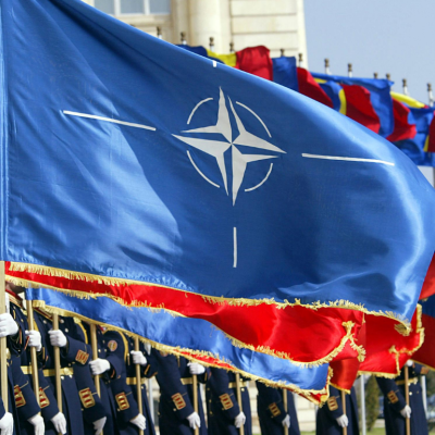 NATO flag ceremony in Bucharest