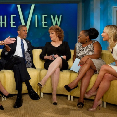 Barack Obama on "The View" with Barbara Walters, Joy Behar, Sherri Shepherd, and Elisabeth Hasselbeck