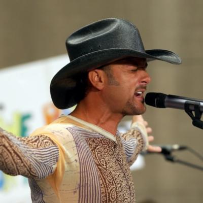 Tim McGraw performing on stage