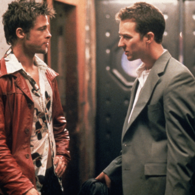 Brad Pitt and Edward Norton in Fight Club 