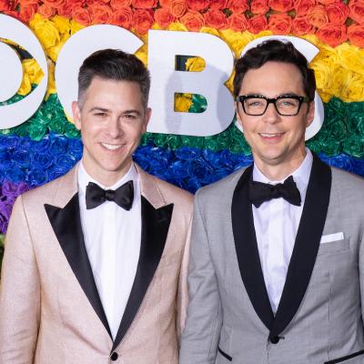 Jim Parsons and husband Todd Spiewak attend the 73rd Annual Tony Awards at Radio City Music Hall in New York, New York on June 9. 2019.