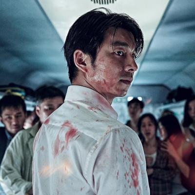 Gong Yoo as Seok-woo in the 2016 horror movie "Train to Busan"