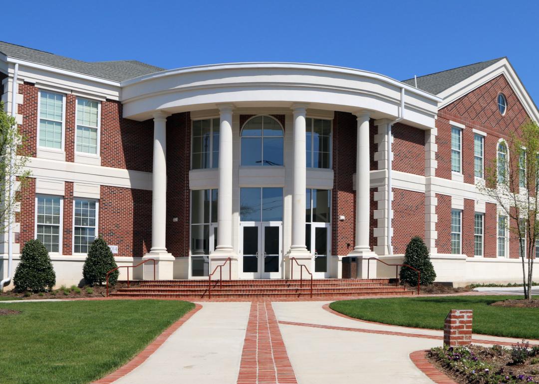 Academic building on the campus of Lee University, a Christ-centered liberal arts university in Tennessee.