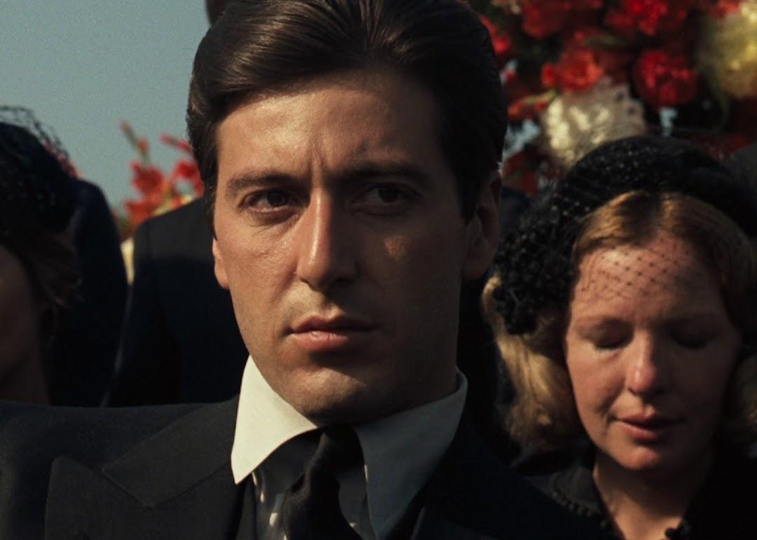 Al Pacino at Don Vito Corleone's funeral in "The Godfather"