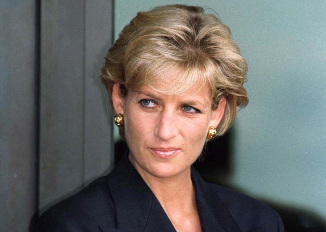 Diana Princess of Wales at Luanda Airport, Angola, at the start of her four-day visit to the Red Cross Projects in Angola in 1997, the year she ultimately died.