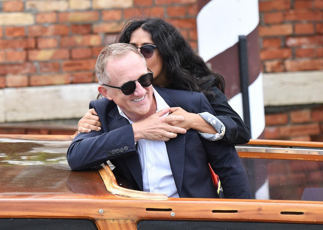 Francois Henri Pinault and Salma Hayek are seen during the 75th Venice Film Festival on August 31, 2018 in Venice, Italy. 