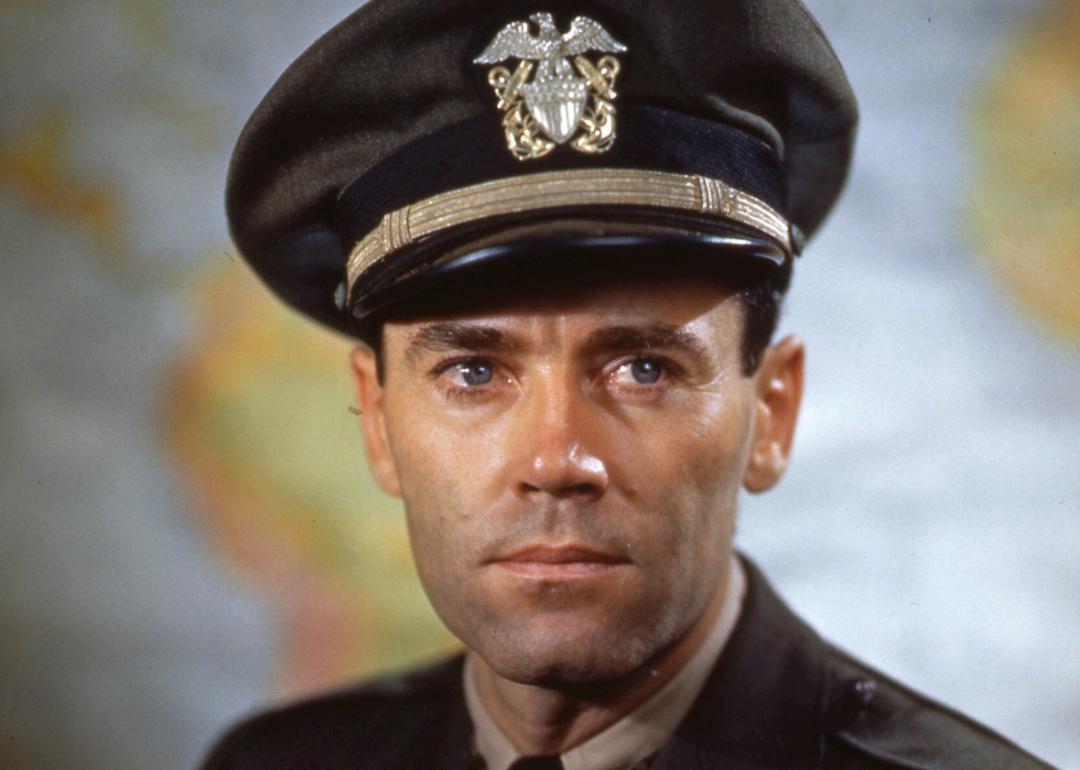 Actor Henry Fonda in his Navy uniform