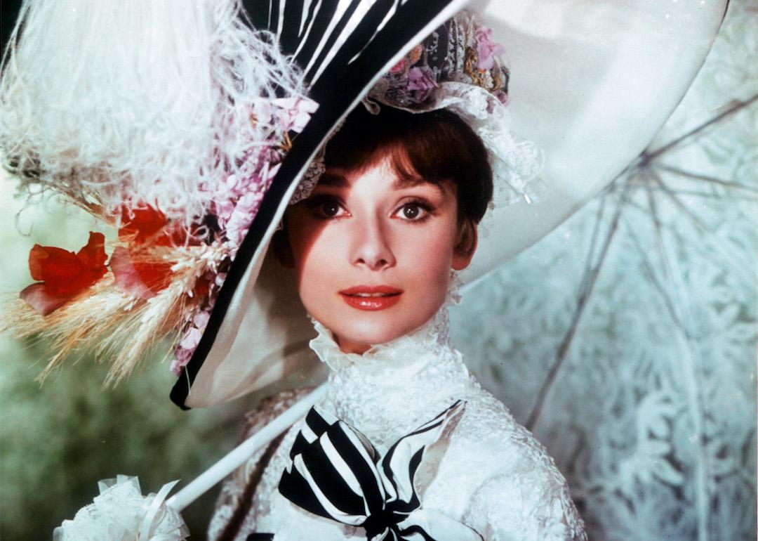 Audrey Hepburn in a publicity portrait for the film 'My Fair Lady' in 1964.