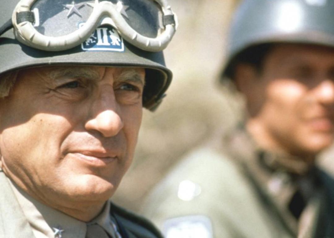George C. Scott in uniform as George S. Patton in the 1970 movie 'Patton.'