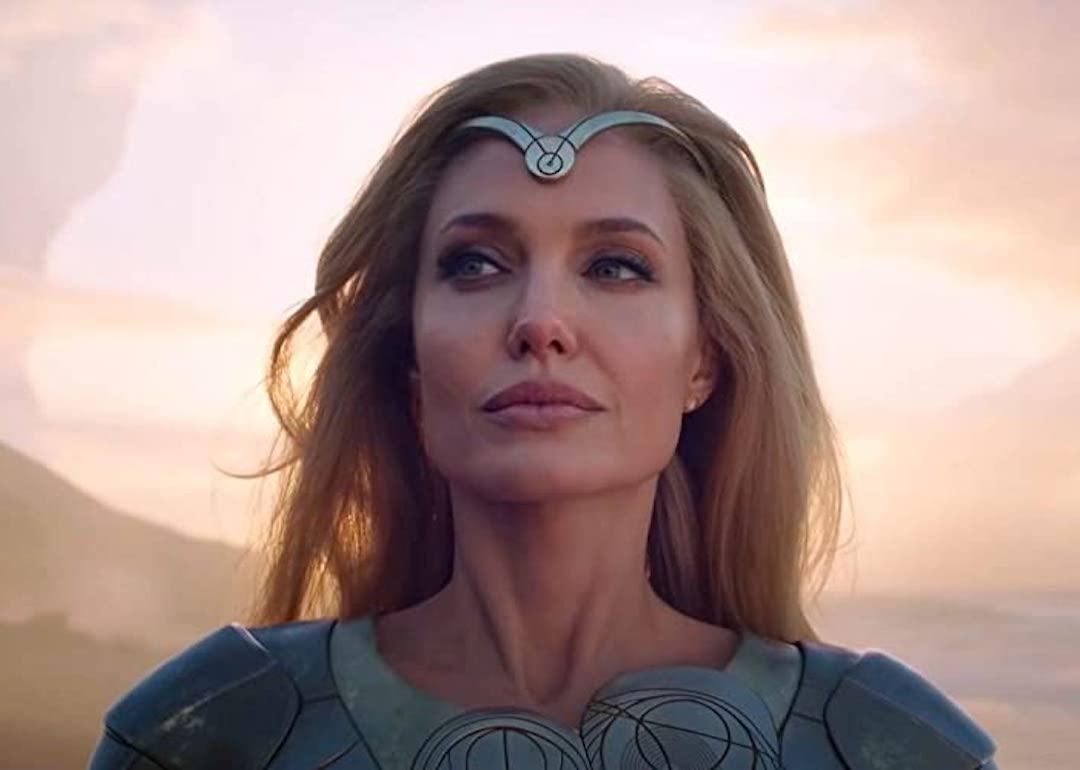 Angelina Jolie as Thena in the worst-rated Marvel movie, 'Eternals.'