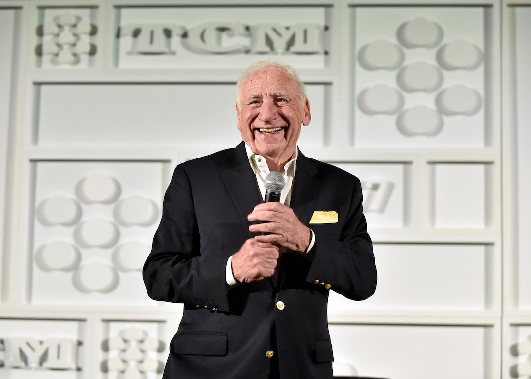 Director and actor Mel Brooks speaking on stage at the screening of 'High Anxiety' during the 2017 TCM Classic Film Festival in Los Angeles, California.