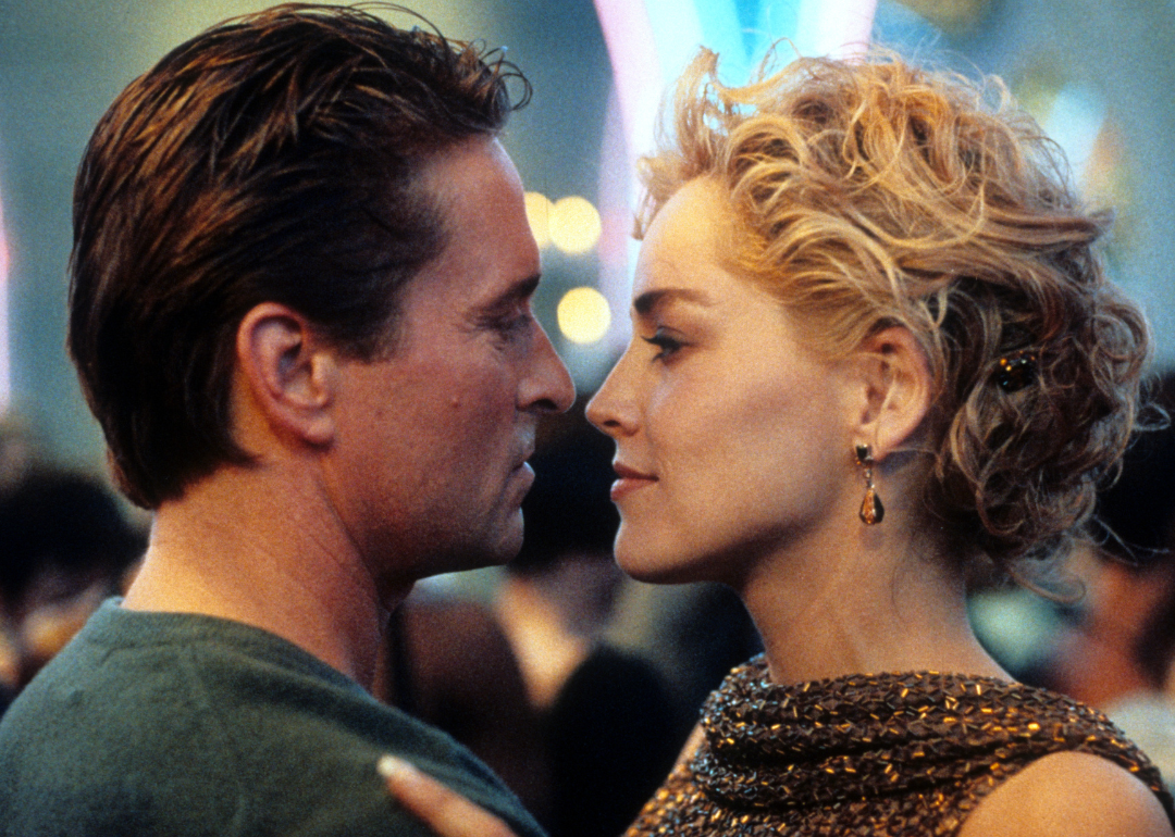 Michael Douglas and Sharon Stone in "Basic Instinct".