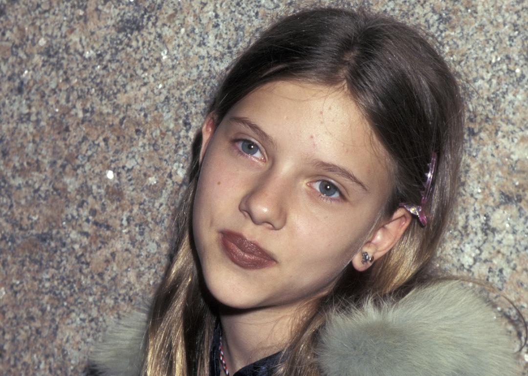 Child actor Scarlett Johansson, age 11, at the Sony Style Store in New York City, New York in 1996.