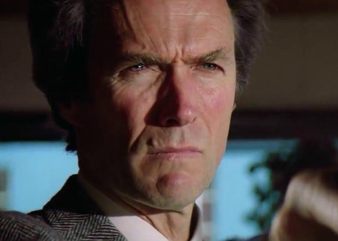 Actor Clint Eastwood as Inspector Harry Callahan in the 1983 movie 'Sudden Impact' saying the iconic quote, 'Go head, make my day.'
