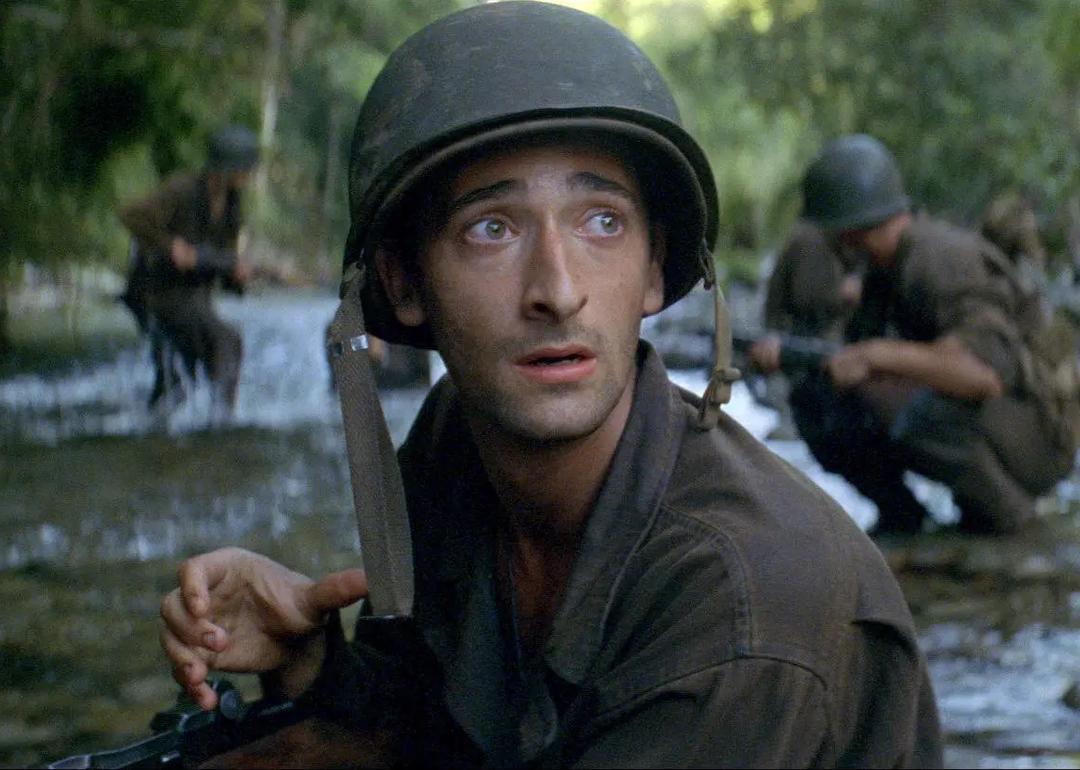 Actor Adrien Brody in the 1998 war movie 'The Thin Red Line.'