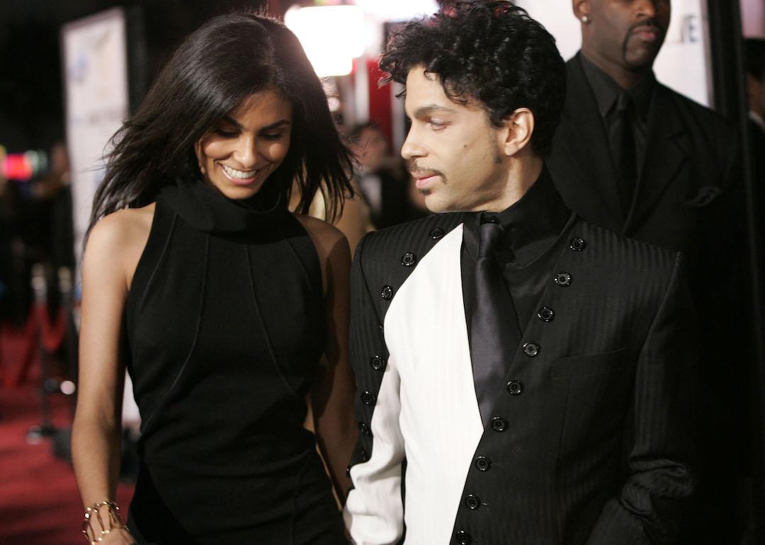 Prince with wife Manuela Testolini at the 'Ocean's Twelve' premiere at Grauman's Chinese Theater in Los Angeles, California, in 2004.