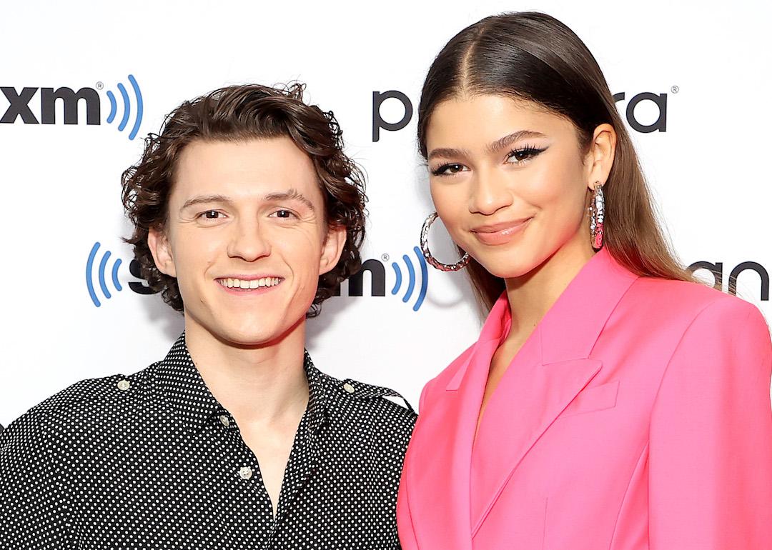 Tom Holland and Zendaya attend SiriusXM's Town Hall with the cast of 'Spider-Man: No Way Home' on Dec. 10, 2021 in New York City.