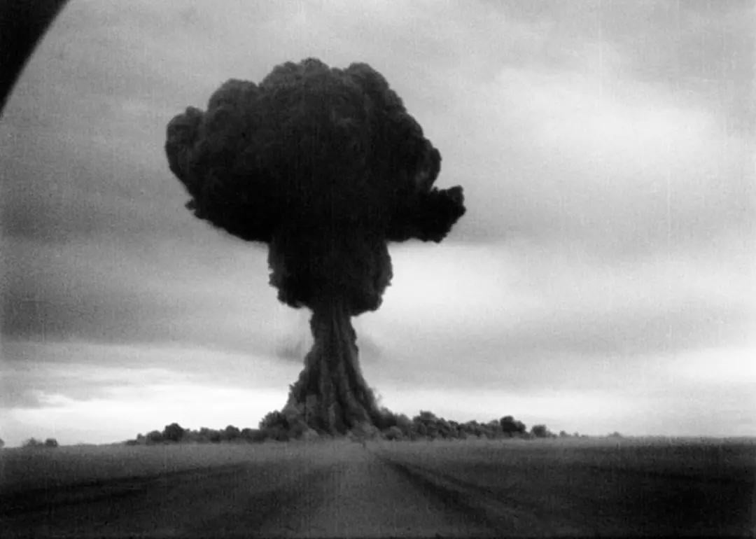 The first Russian atomic bomb test in 1949.