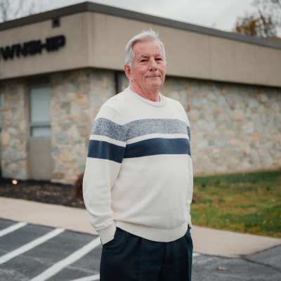 John "Jay" Schneider, 76, in Downingtown, Pa., on Oct. 30. Schneider is serving as a judge of elections for the first time, overseeing the Caln Township polling place. “You don’t know how much responsibility is there, and you don’t want to screw it up.” 