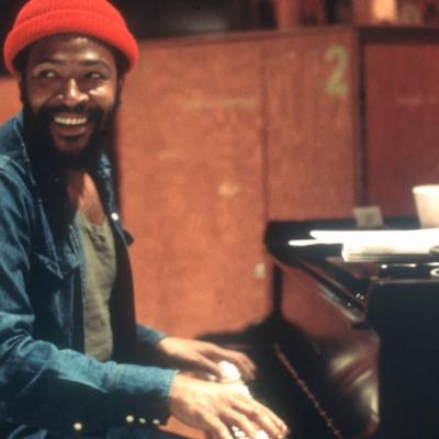 Soul singer and songwriter Marvin Gaye at Golden West Studios in 1973 in Los Angeles, California.