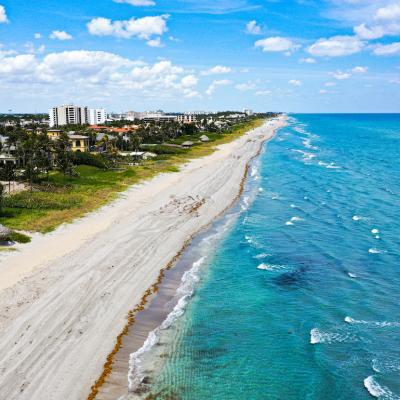 Coastal view of Highland Beach, Florida, a popular destination for retirees.