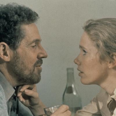 Actors Erland Josephson and Liv Ullmann on the set of the TV miniseries 'Scenes from a Marriage,' written and directed by Ingmar Bergman. 