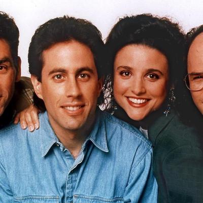 The stars of 'Seinfeld' pose for a closeup portrait. From left: Michael Richards, Jerry Seinfeld, Julia Louis-Dreyfus, and Jason Alexander.