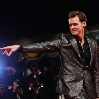 Jim Carrey walking the red carpet during the 74th Venice Film Festival at Sala Grande on September 5, 2017 in Venice, Italy.